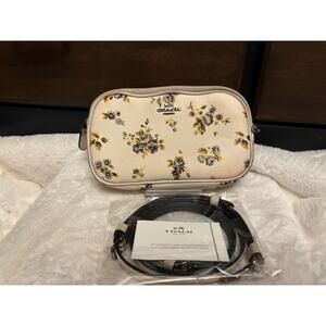 Y2K Coach Leather Yellow Rose Crossbody